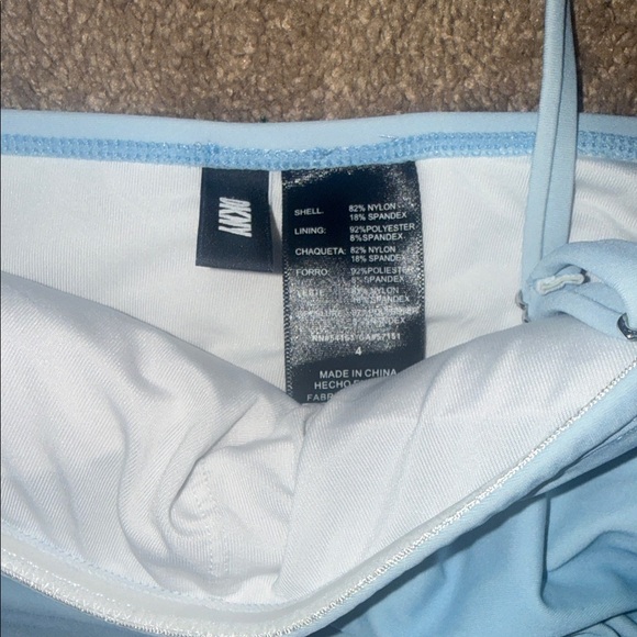 Women's 4 Small DKNY Blue Gray Ombre Swimsuit Cutout One Piece GUC - Picture 3 of 8